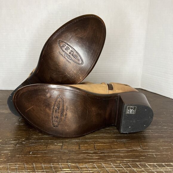 JB Dillon Ankle Boots Womens Brown Leather Distressed 7-1/2B Cowboy JBW1800 EUC - Picture 3 of 11